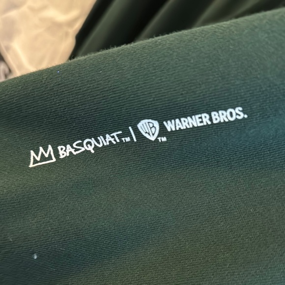 Uniqlo Dark Green Graphic Hoodie Basquiat/Warner Bros - Picture 3 of 7